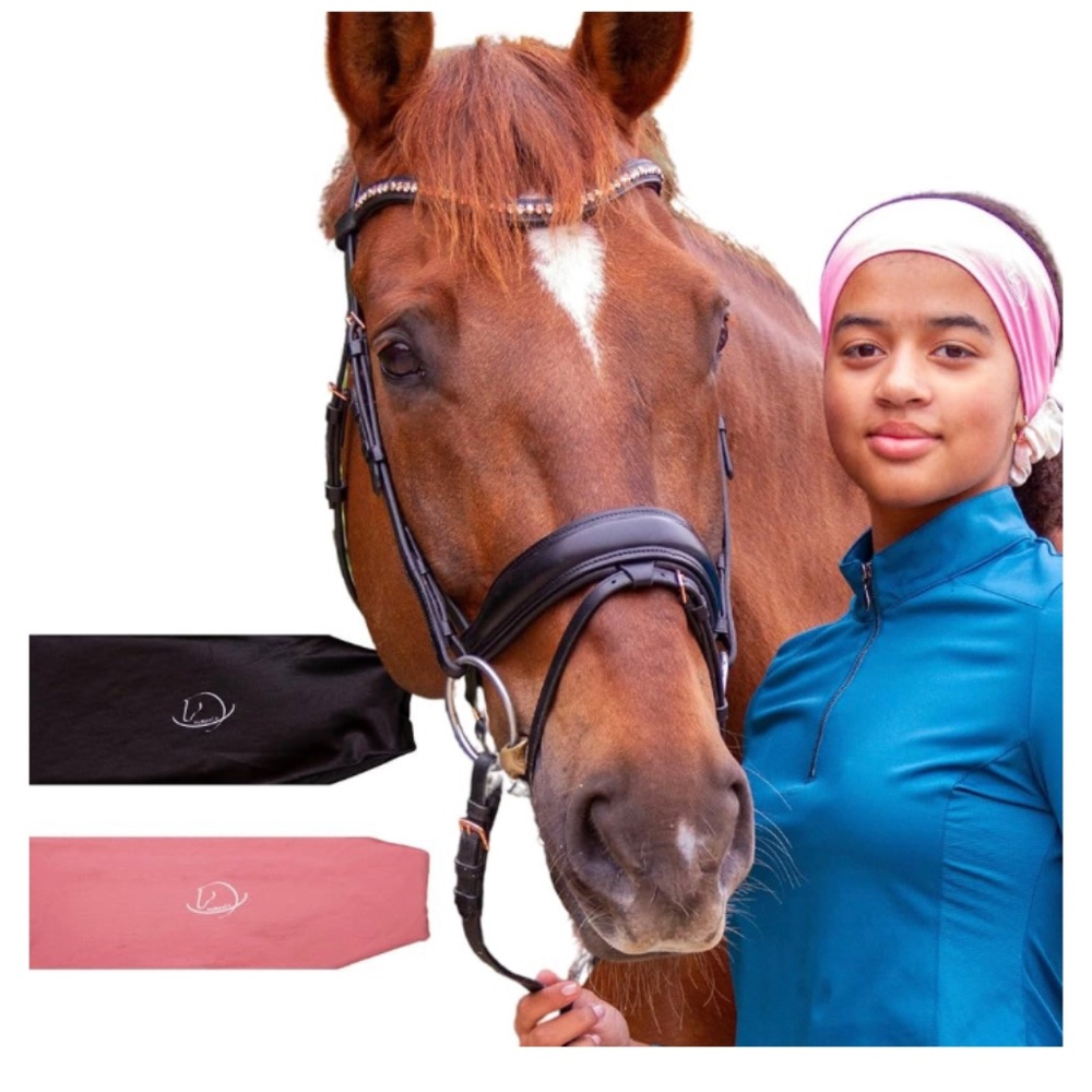 Equestrian Headbands for Women, Under Riding Helmet Bands- Wild Rose